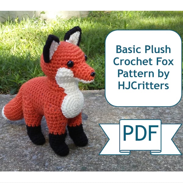 Basic Crochet Plush Fox PDF Pattern