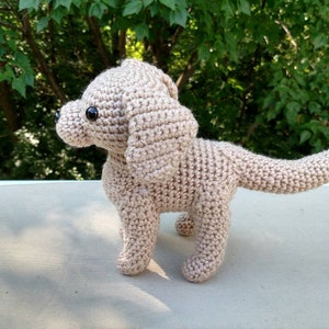 Plush Crochet Labrador Retriever Dog Tan