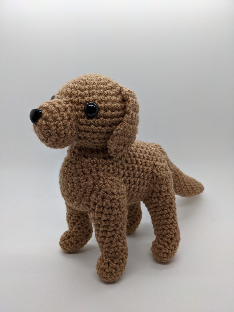 Plush Crochet Labrador Retriever Dog Almond