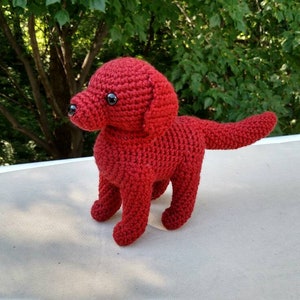 Plush Crochet Labrador Retriever Dog Red
