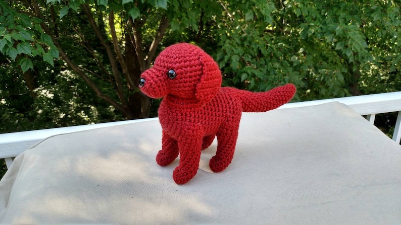 Plush Crochet Labrador Retriever Dog Red