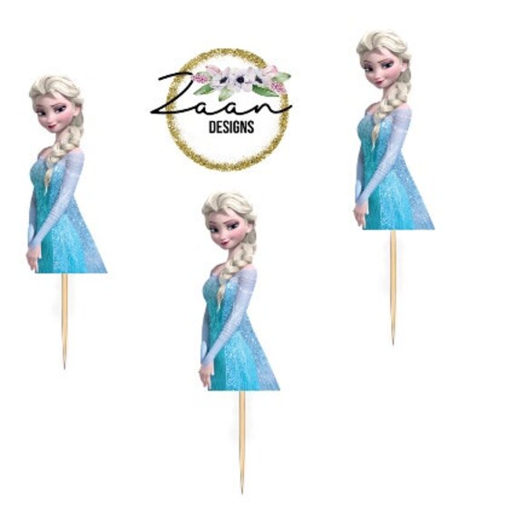 Princess Elsa Frozen Cupcake Toppers-Set of 10 | Etsy