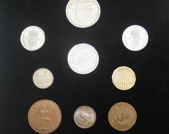 1954 Complete British Coin Set in a Specially Designed Quality Presentation Case