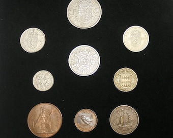 1955 Complete British Coin Set in a Specially Designed Quality Presentation Case