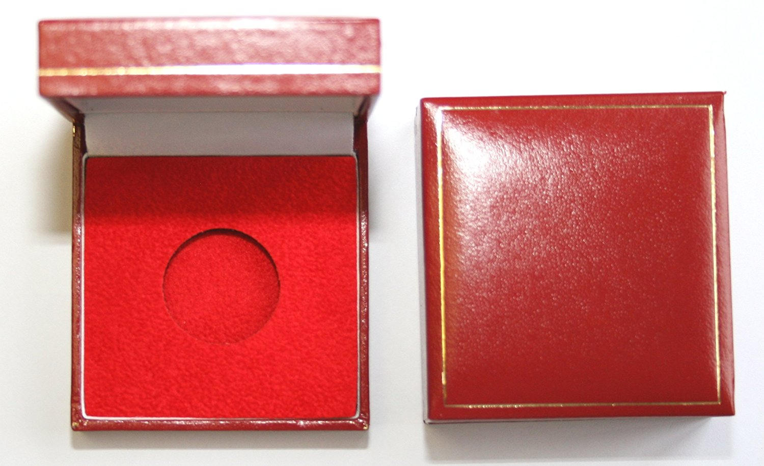 Buy Red Padded Coin Cases to Hold a Single Capsuled Half Sovereign