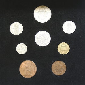 1962 Komplettes Britisches Münzset in einer speziell gestalteten Qualitäts-Präsentationshülle