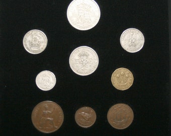 1948 Complete British Coin Set in a Specially Designed Quality Presentation Case