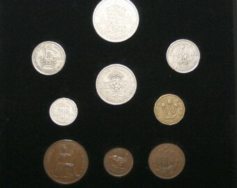 1948 Complete British Coin Set in a Specially Designed Quality Presentation Case