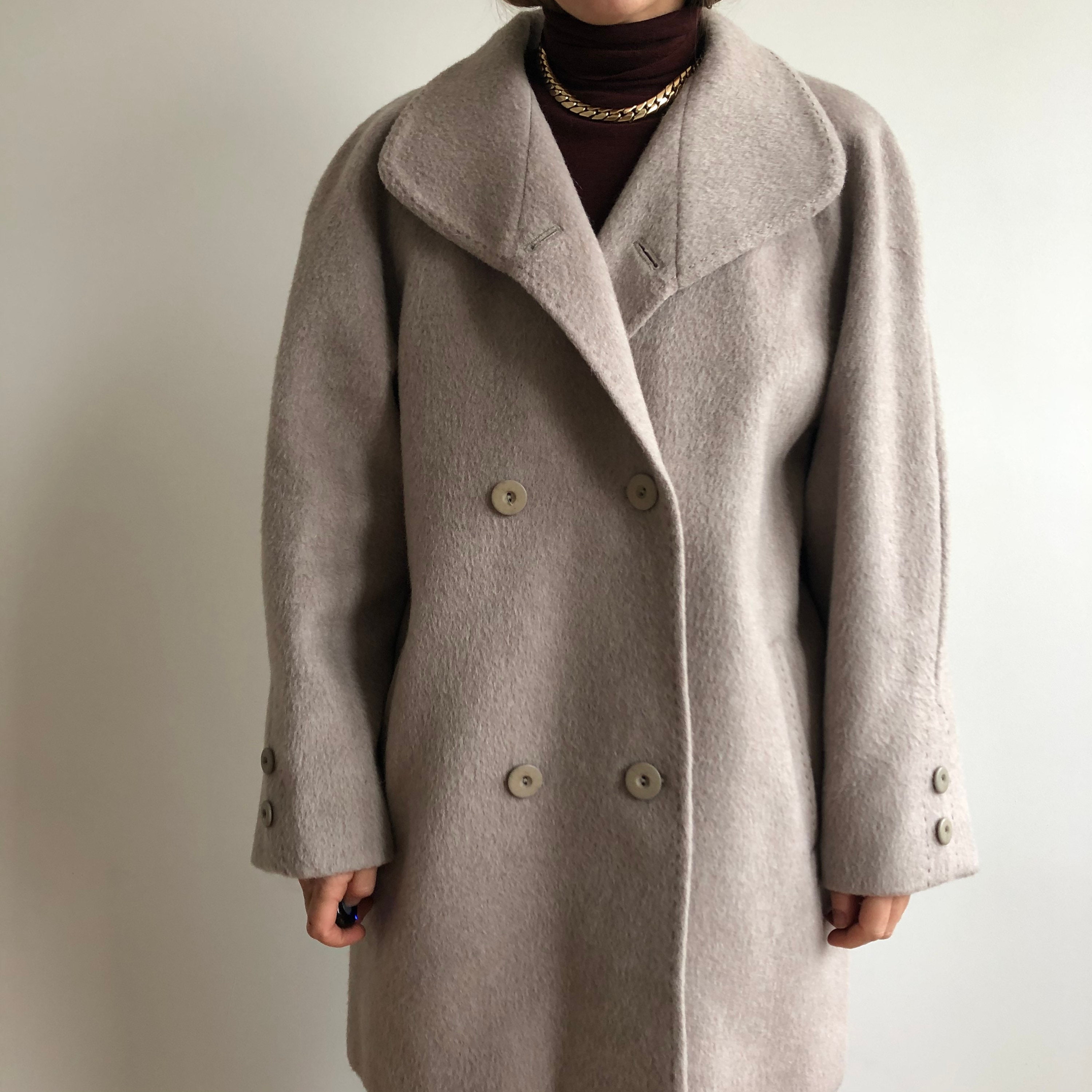 Vintage alpaca / wool coat. Originally womens size L. Late | Etsy