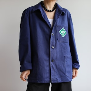 Vintage blue worker jacket. Originally men’s size M. Late 90’s era.