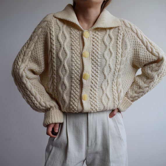 Vintage aren kint cardigan écru