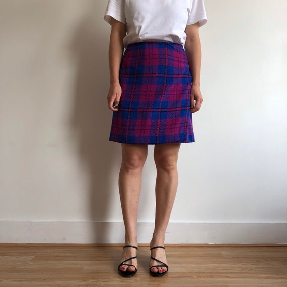 Vintage check pattern mini skirt. Originally wome… - image 1