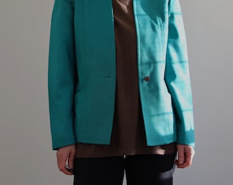 Blazer vintage verde Windsmoor. Originalmente talla M de mujer. Finales de los 80/principios de los 90.