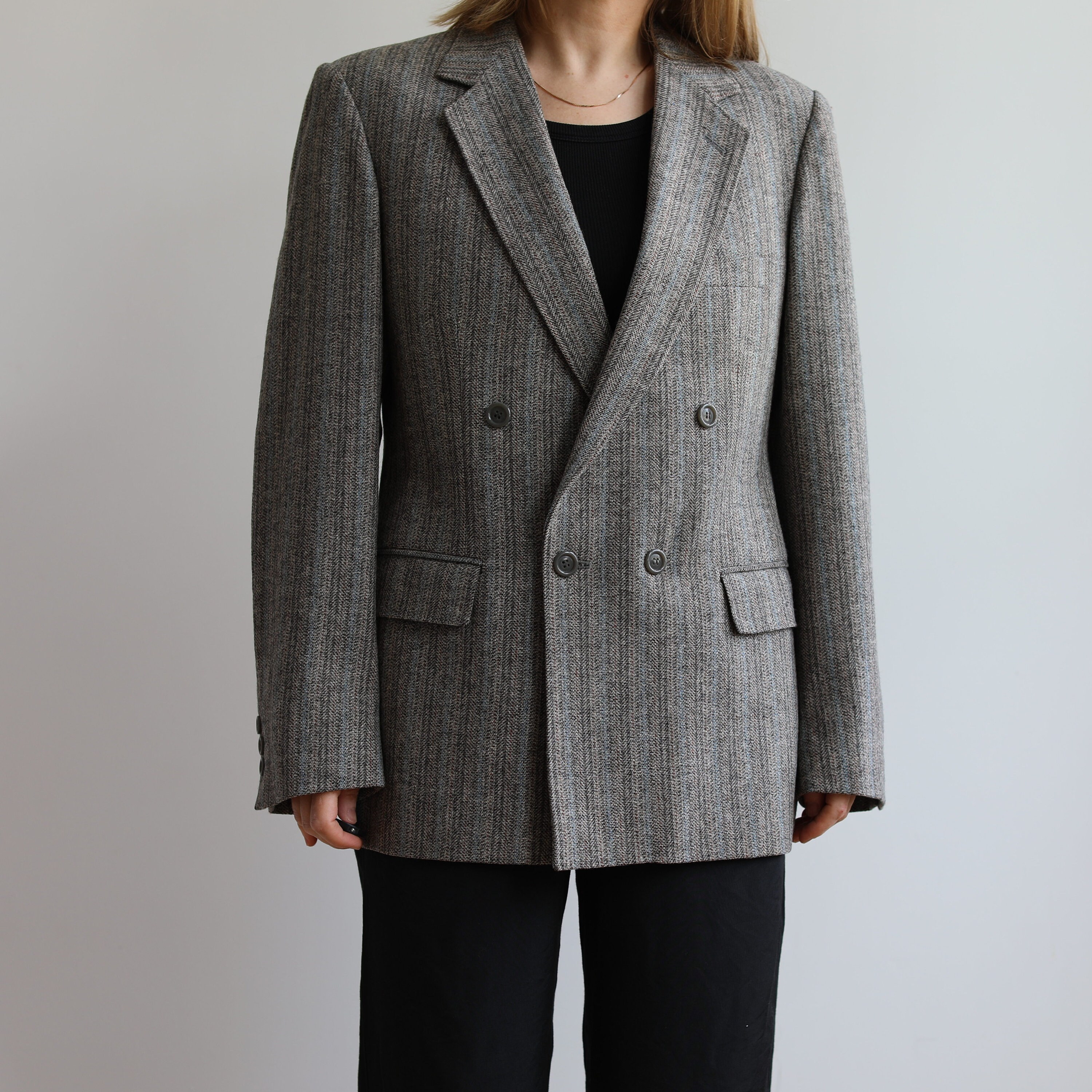 Vintage Double Breasted Wool Blazer. Originally Men's Size