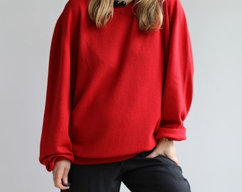 Vintage cashmere / silk / wool red jumper. Originally women’s size L / XL. Early 00’s era.