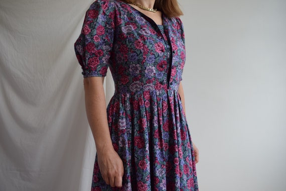 Vintage cotton midi Laura Ashley dress. Originall… - image 4