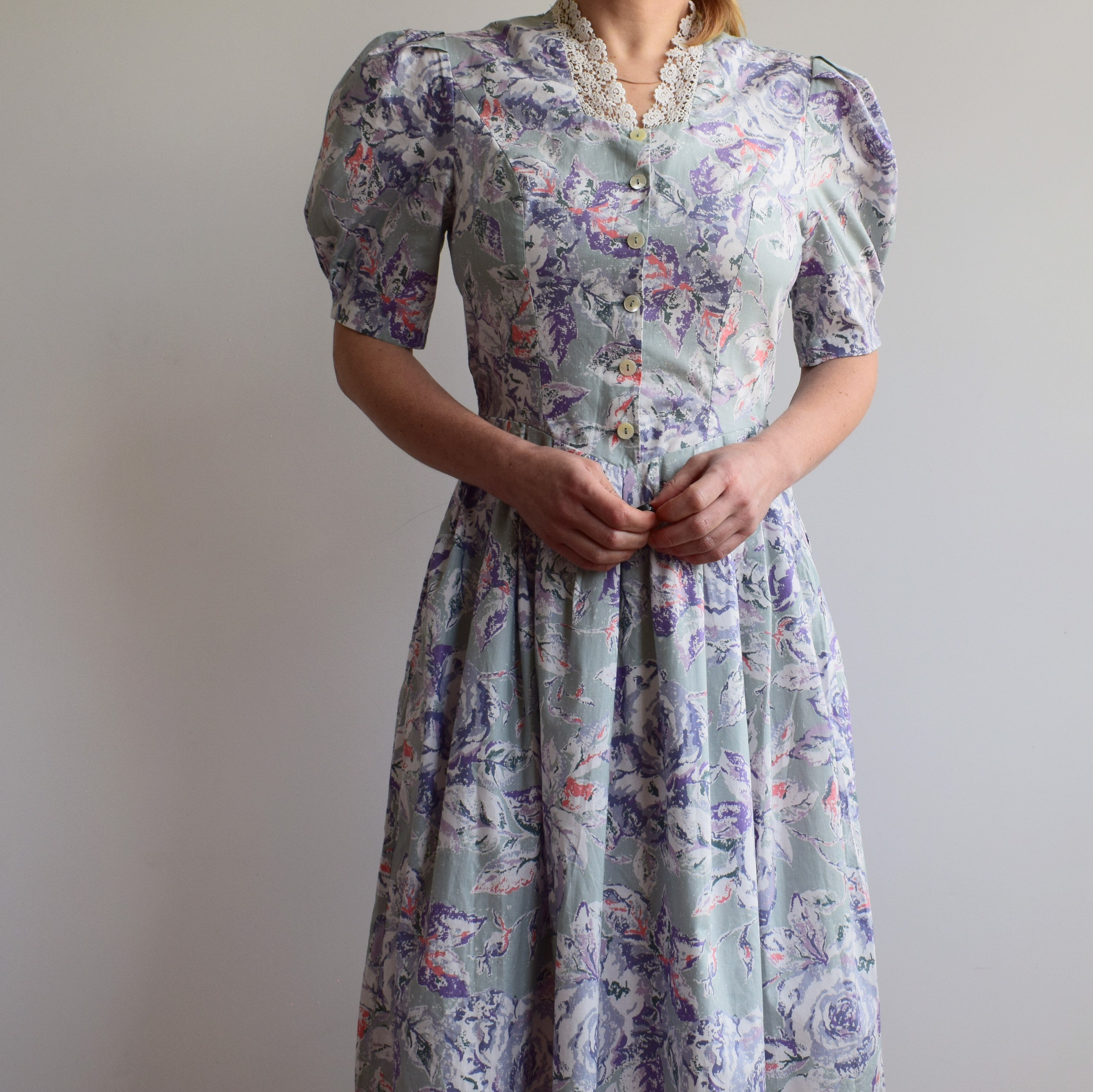 Robe en coton floral Laura Ashley des années 80 – Better Dresses Vintage