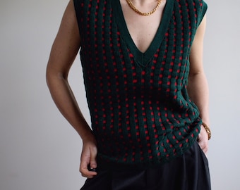 Vintage Italian wool v neck vest. Orginally women size M. 90’s era.