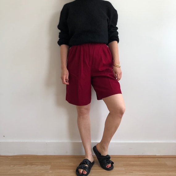 Vintage High Waisted Wool Shorts 