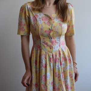 Vintage Laura Ashley summer cotton midi dress. Originally womens size S / M. Late 80s / early 90s era. image 6