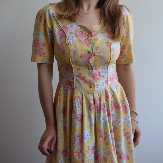 Vintage Laura Ashley summer cotton midi dress. Or… - image 6