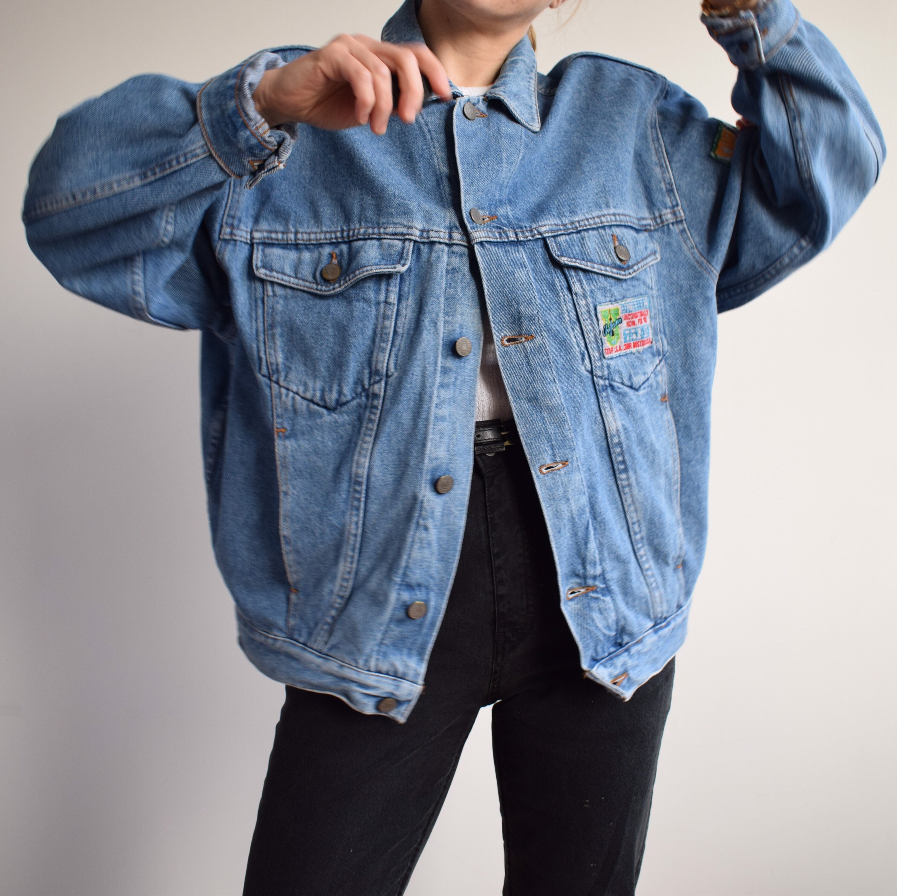 Vintage Denim Jacket. Originally Mens 