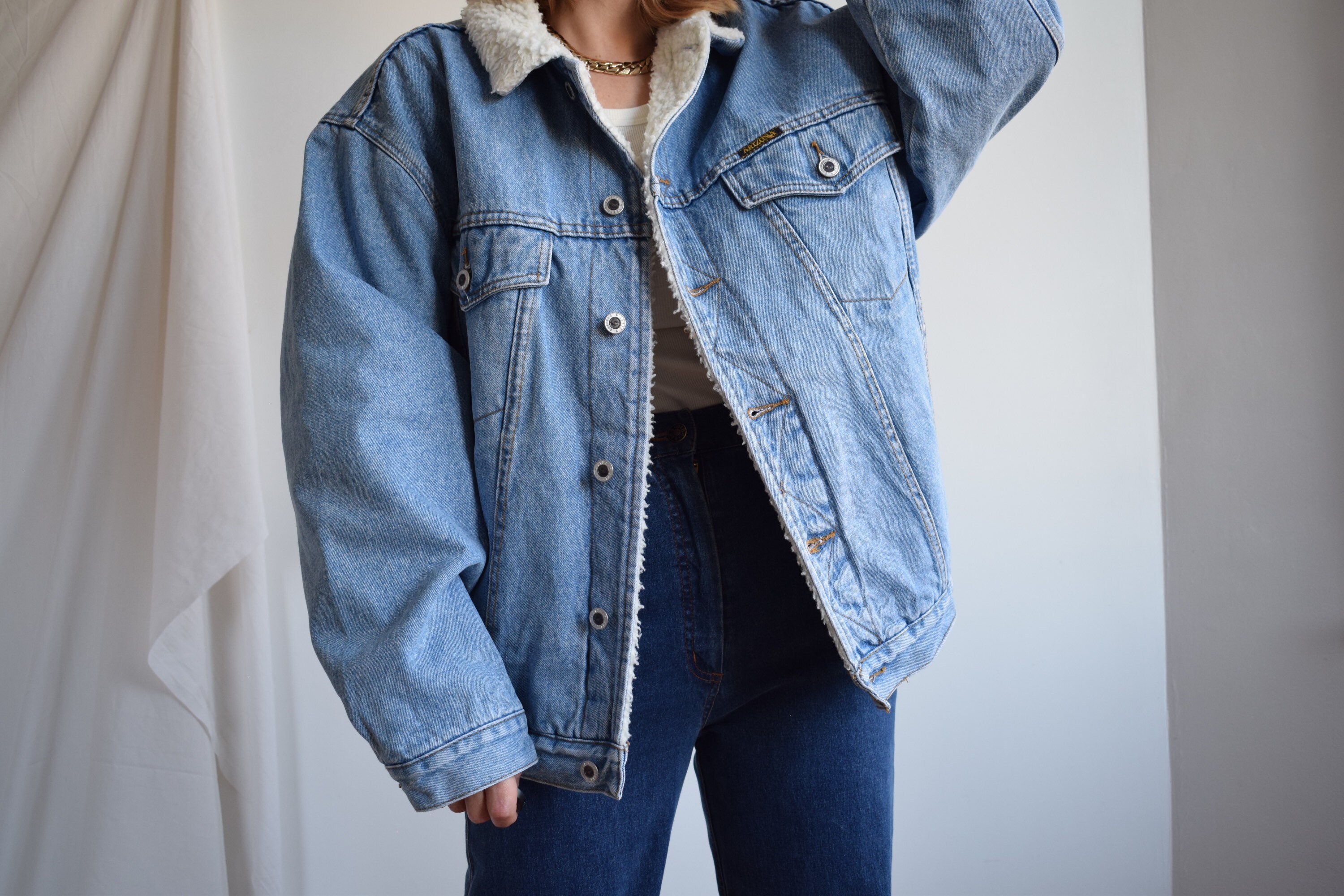 Vintage Sherpa Denim Jacket. Originally 