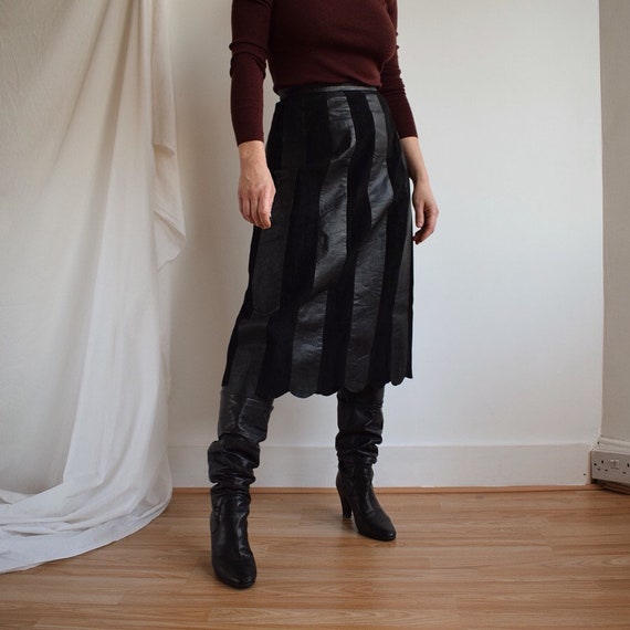 Leather skirt era top