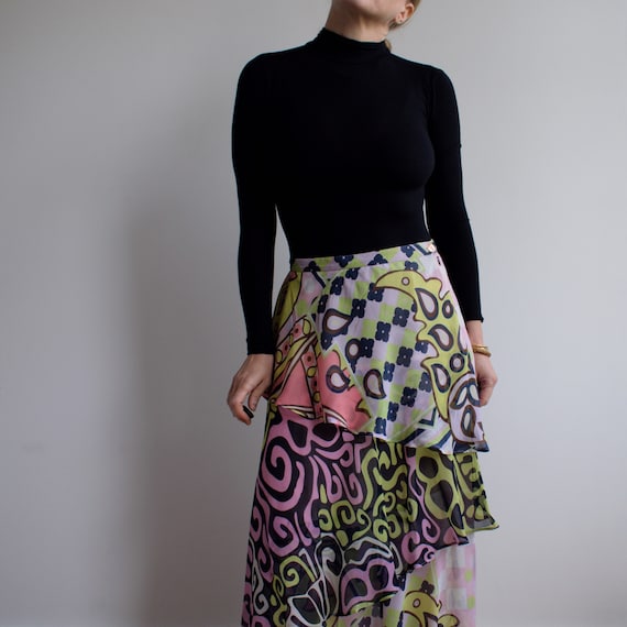 Vintage Christian Lacroix silk maxi skirt. Origin… - image 4