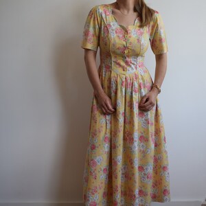 Vintage Laura Ashley summer cotton midi dress. Originally womens size S / M. Late 80s / early 90s era. image 4