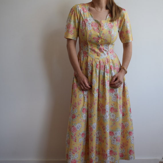 Vintage Laura Ashley summer cotton midi dress. Or… - image 4