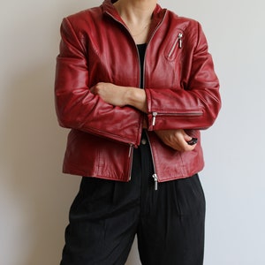 archive Buffalo Bobs フェイクレザージャケット　Y2K 赤茶 archive vintage leather jacket red y2k