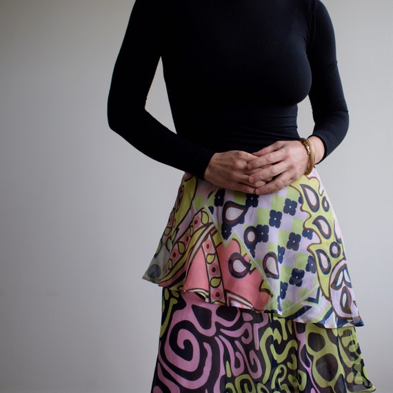 Vintage Christian Lacroix silk maxi skirt. Origin… - image 5