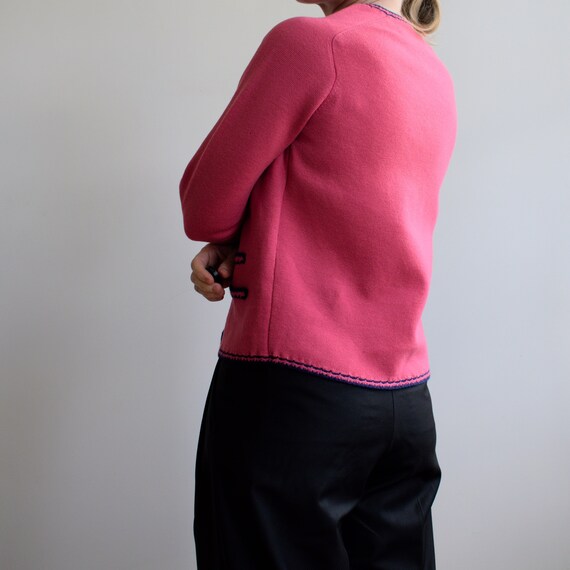 Vintage wool cropped blazer in pink. Originally w… - image 8
