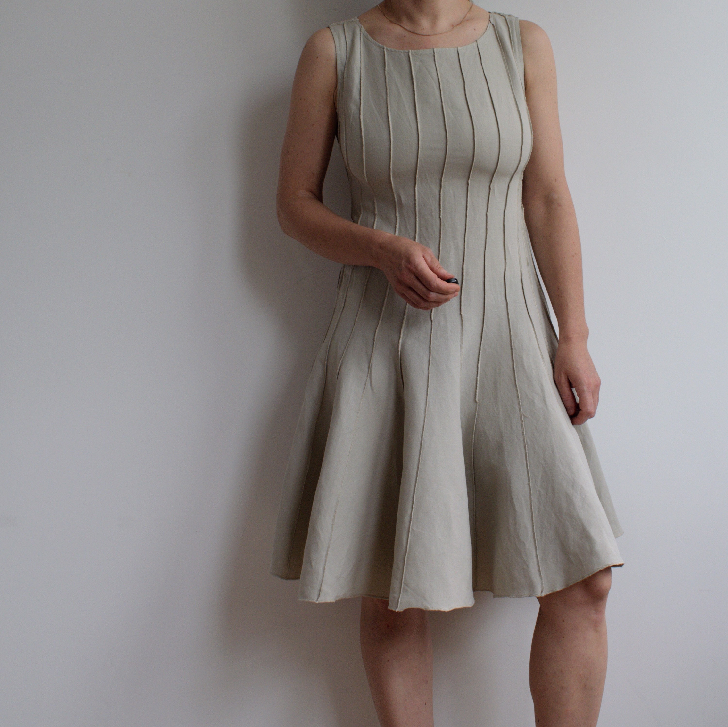 Vintage Calvin Klein Midi Summer Dress in Beige. Originally - Etsy Vintage Calvin Klein Midi Summer Dress in Beige. Originally - Etsy