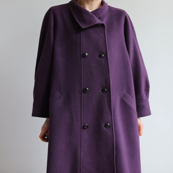 Vintage Purple Wool Winter Coat. Originally Women's Size M / L
