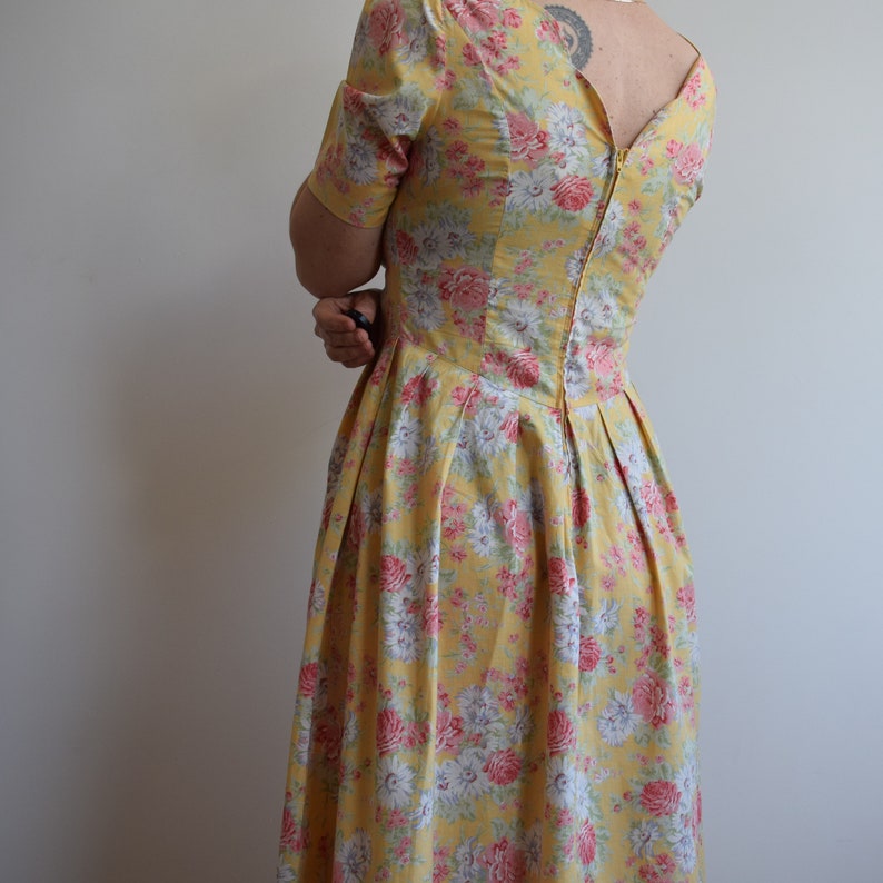 Vintage Laura Ashley summer cotton midi dress. Originally womens size S / M. Late 80s / early 90s era. image 5