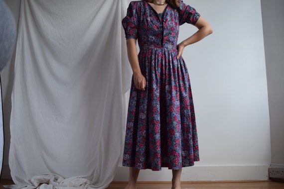 Vintage cotton midi Laura Ashley dress. Originall… - image 6