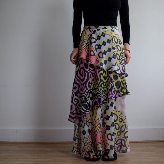 Vintage Christian Lacroix silk maxi skirt. Origin… - image 2