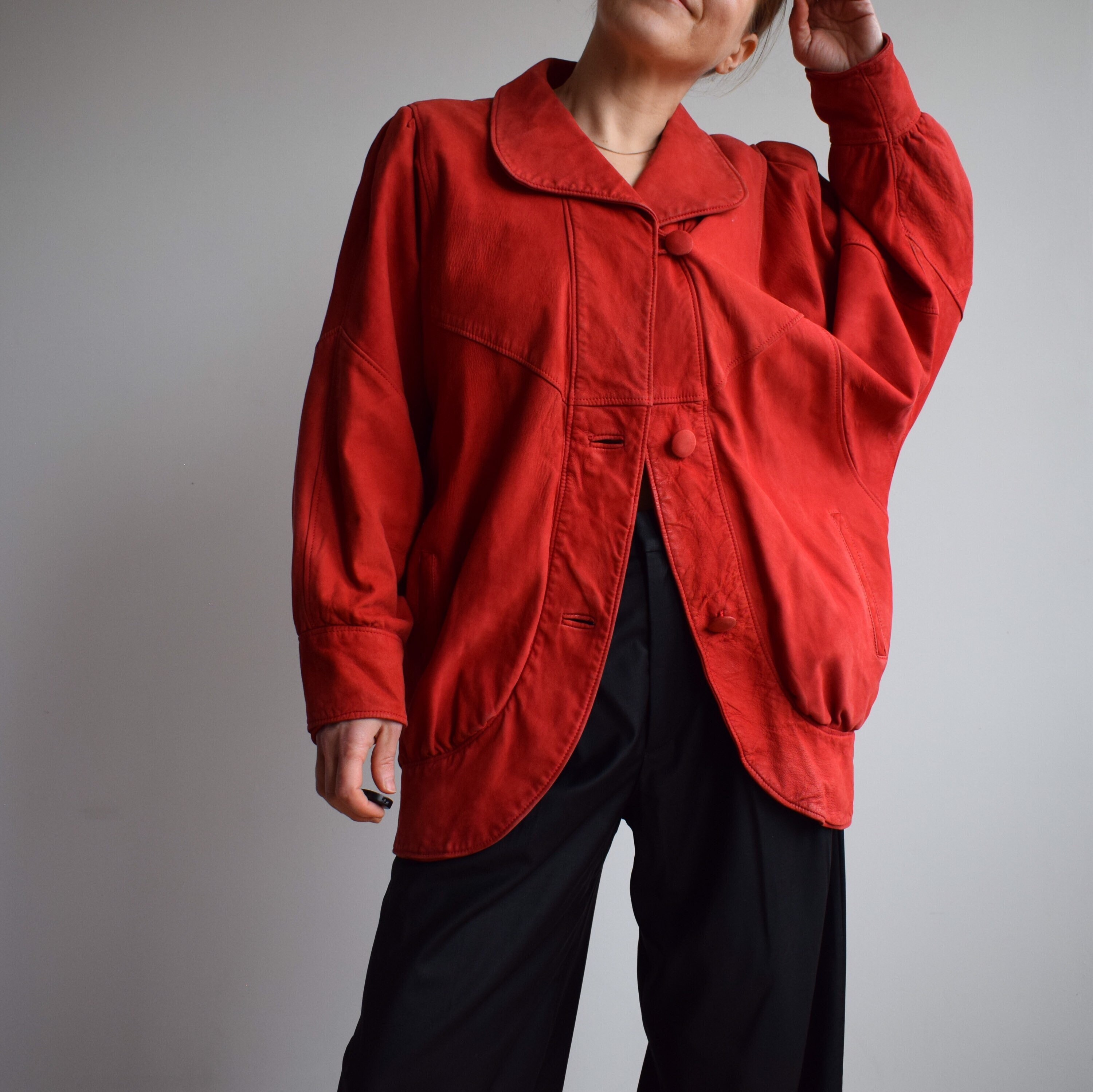 Vintage Red Suede Jacket. Originally Womens Size M. 80s Era. - Etsy UK 