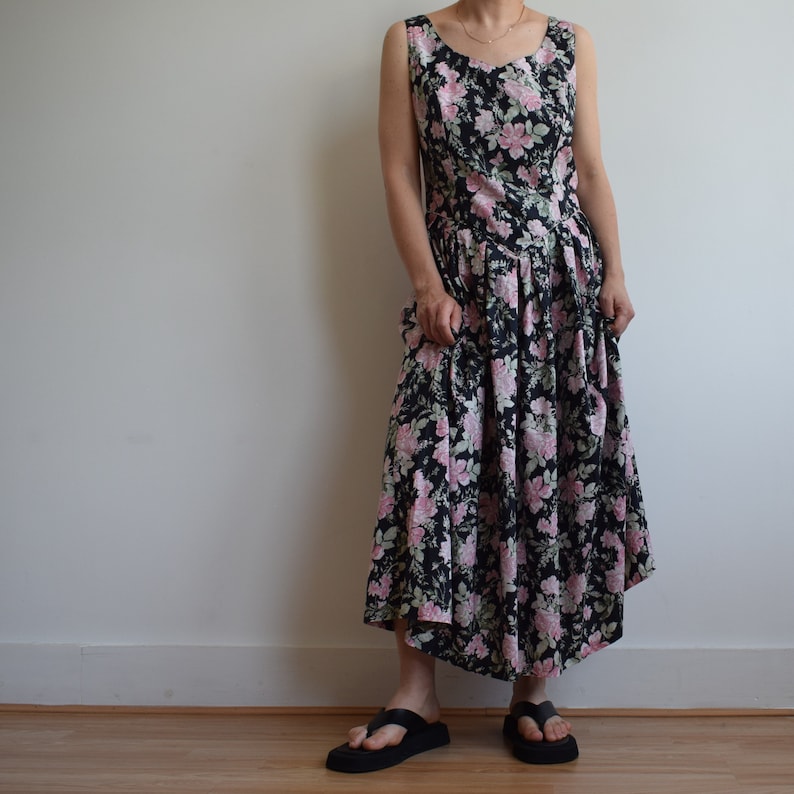 Vintage cotton Laura Ashley summer dress. Originally womens size M / L. Late 80s / early 90s era. image 4