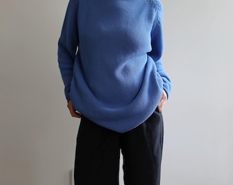 Vintage blue cotton long jumper. Originally women’s size L. 90’s era.