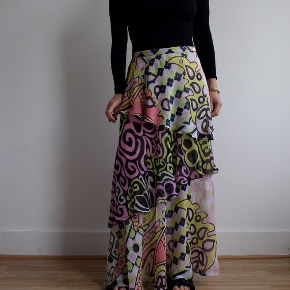 Vintage Christian Lacroix silk maxi skirt. Origin… - image 7