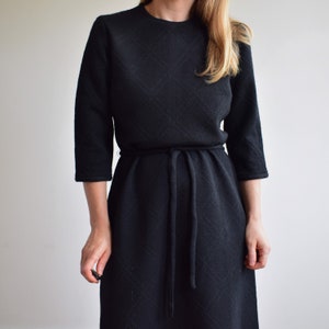 Vintage black wool dress. Originally women’s size M. 70’s era.