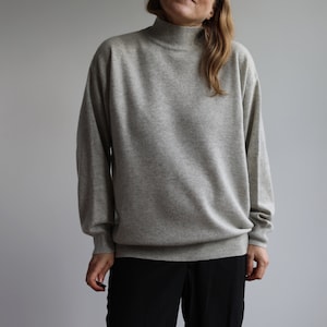Vintage grey cashmere high neck jumper. Originally women’s size M. Late 90’s era.