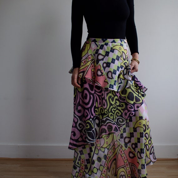 Vintage Christian Lacroix silk maxi skirt. Origin… - image 6