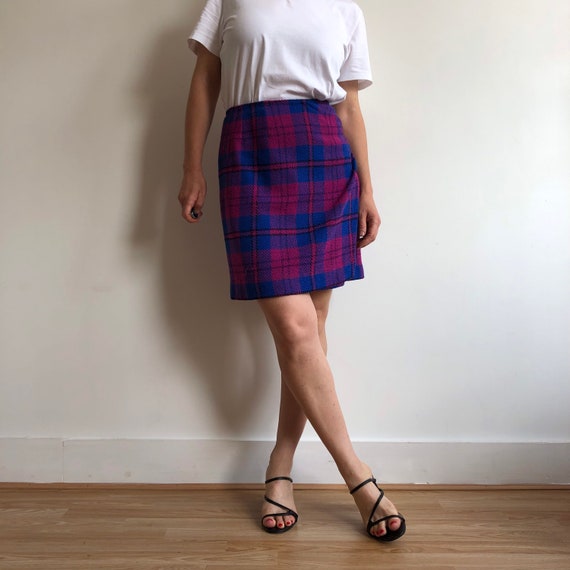 Vintage check pattern mini skirt. Originally wome… - image 4