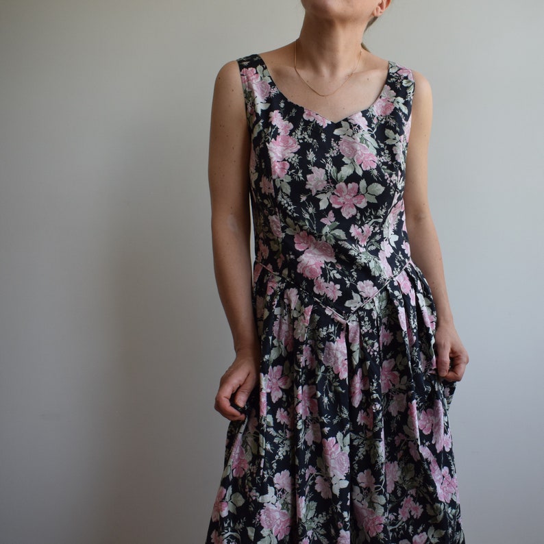 Vintage cotton Laura Ashley summer dress. Originally womens size M / L. Late 80s / early 90s era. image 3