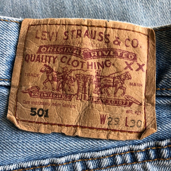 Vintage Levi’s mid rise 502 light wash jeans. Ori… - image 10