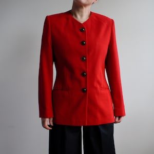 Vintage red blazer. Originally women’s size M. Late 80’s / early 90’s era.
